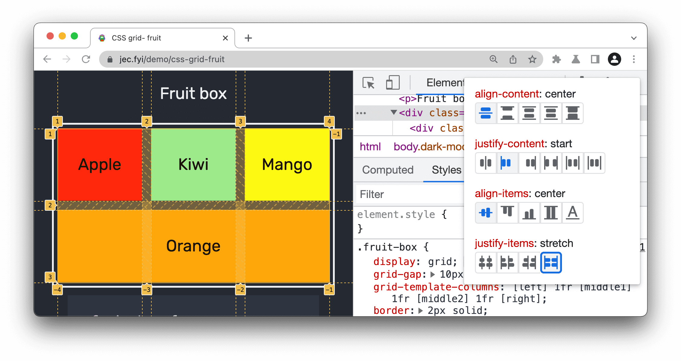 ضبط خصائص CSS